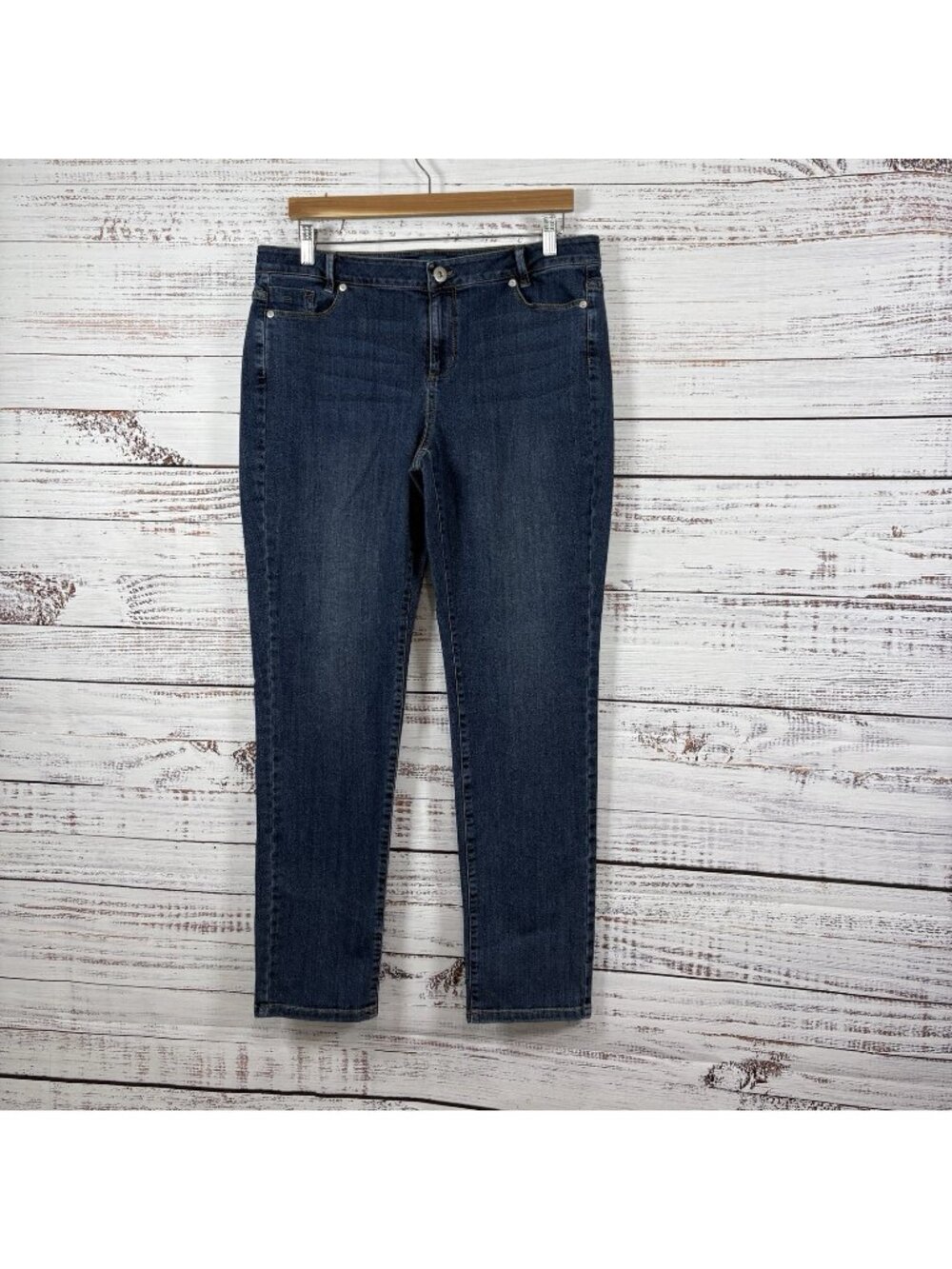 J.Jill Womens Blue Weekender Straight Leg Medium Wash Jeans